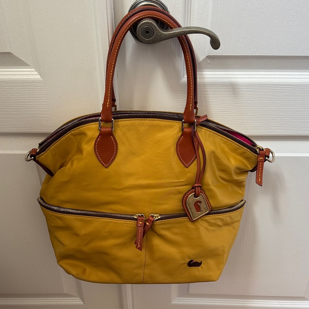 Dooney and Bourke Nylon Large Pocket Satchel - Chamois